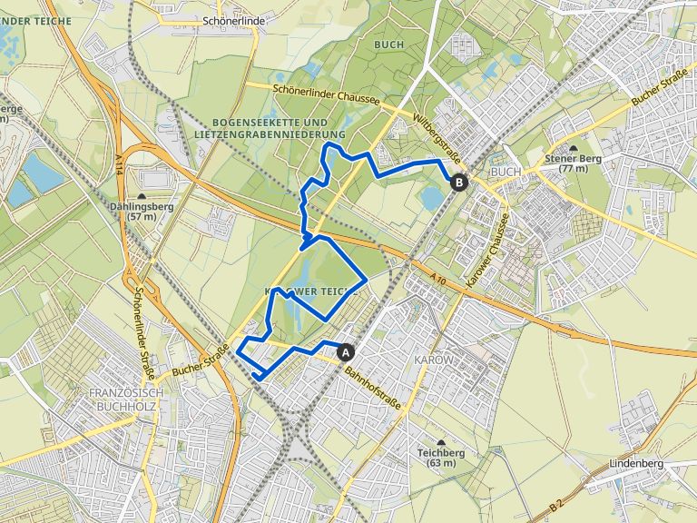 Pankeweg, NSG Karower Teiche, Lietzengraben & Karpfenteiche Von S